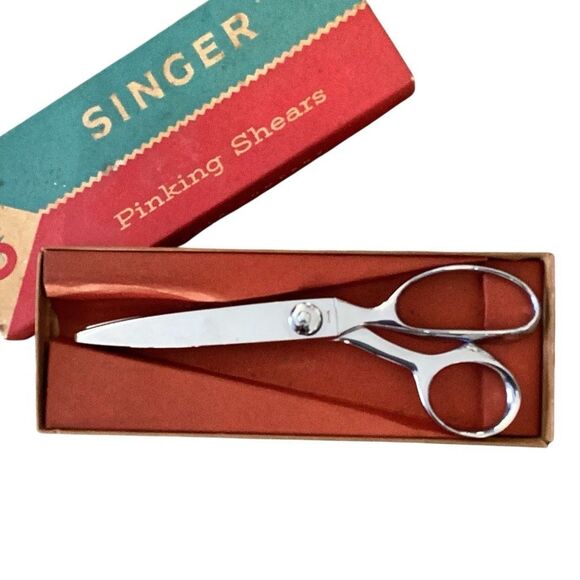 Vintage Singer Pinking Shears C 807 Original Box - Picture 2 of 6